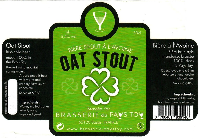 Etiquette BRASSERIE DU PAYS TOY 24