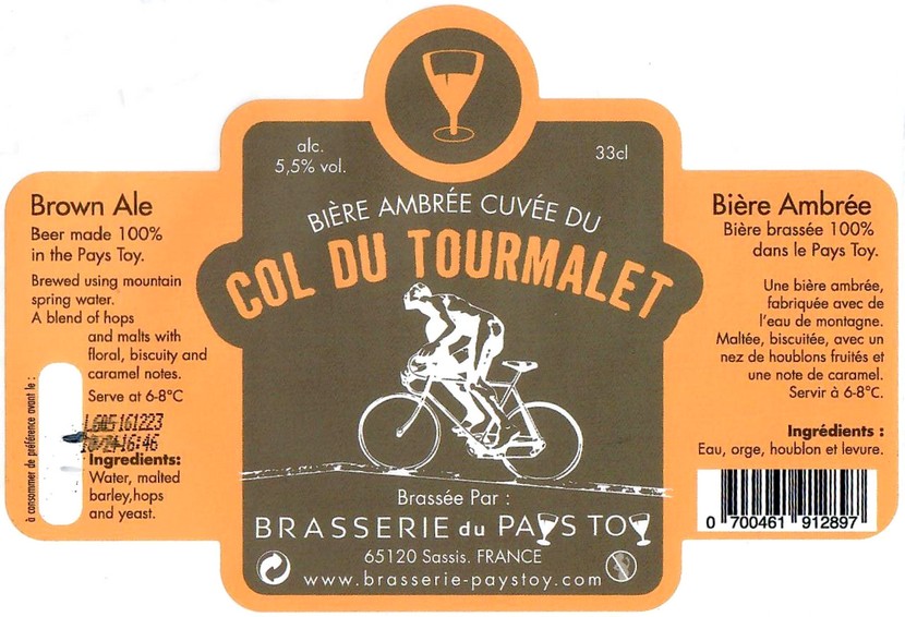 Etiquette BRASSERIE DU PAYS TOY 26