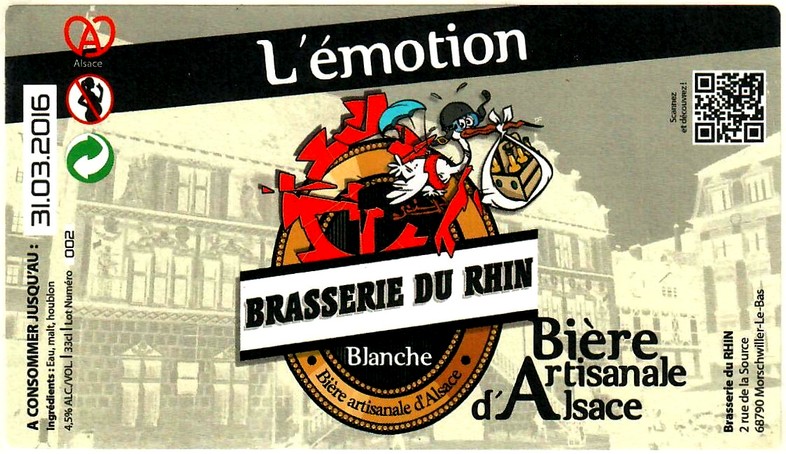 etiquette BRASSERIE DU RHIN 01