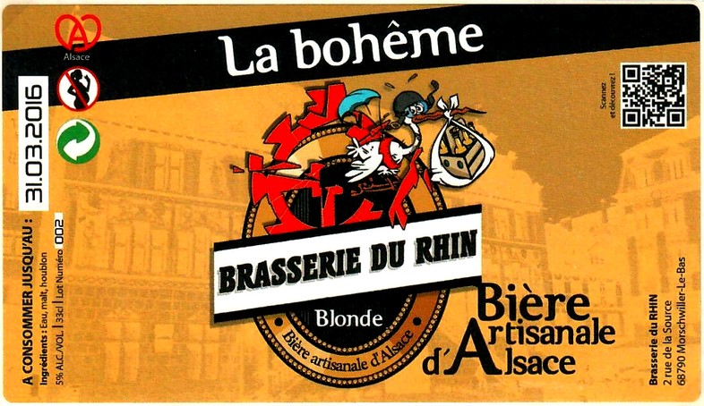 etiquette BRASSERIE DU RHIN 08