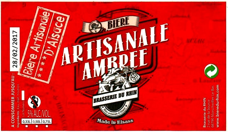 etiquette BRASSERIE DU RHIN 14