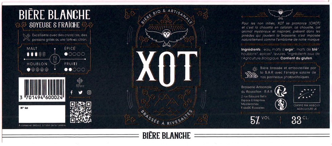 Etiquette BRASSERIE ARTISANALE DU ROUSSILLON 02