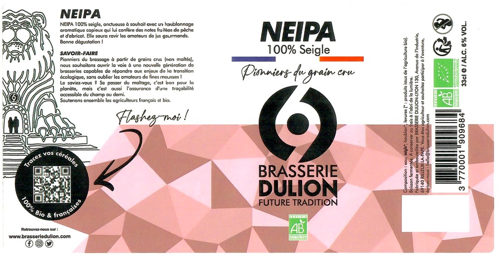 Etiquette BRASSERIE DULION 29