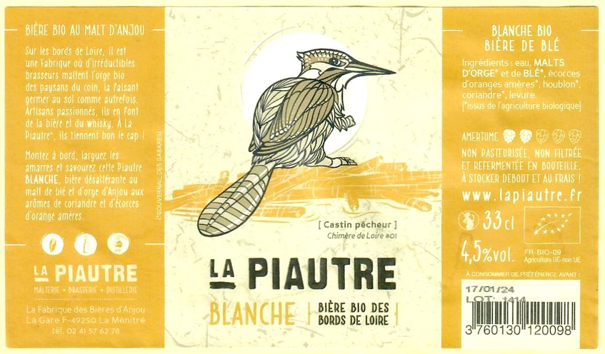 Etiquette BRASSERIE FABRIQUE BIERES ANJOU 74 Etiquette BRASSERIE FABRIQUE BIERES ANJOU 74
