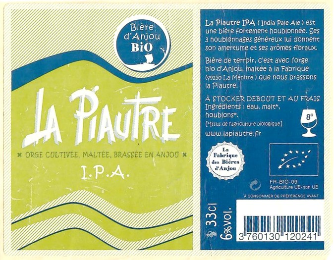 Etiquette BRASSERIE FABRIQUE BIERES ANJOU 77 Etiquette BRASSERIE FABRIQUE BIERES ANJOU 77