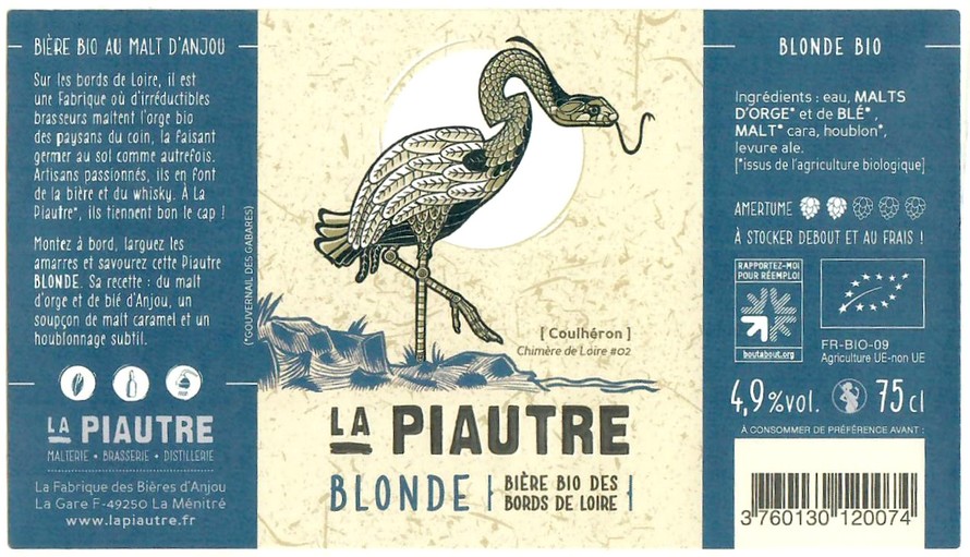 Etiquette BRASSERIE FABRIQUE BIERES ANJOU 78 Etiquette BRASSERIE FABRIQUE BIERES ANJOU 78