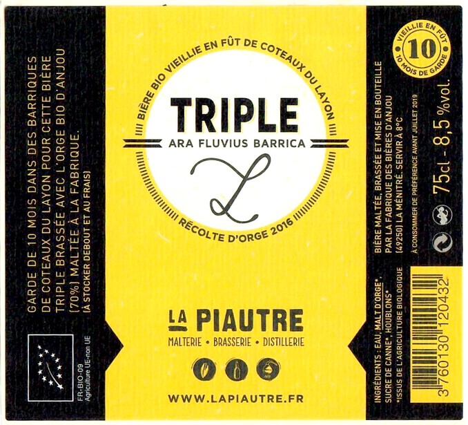 Etiquette BRASSERIE FABRIQUE BIERES ANJOU 80 Etiquette BRASSERIE FABRIQUE BIERES ANJOU 80