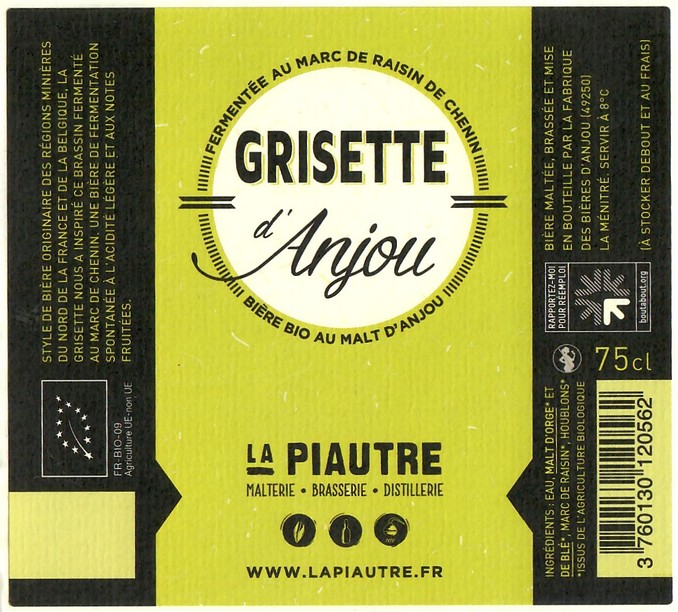 Etiquette BRASSERIE FABRIQUE BIERES ANJOU 82 Etiquette BRASSERIE FABRIQUE BIERES ANJOU 82