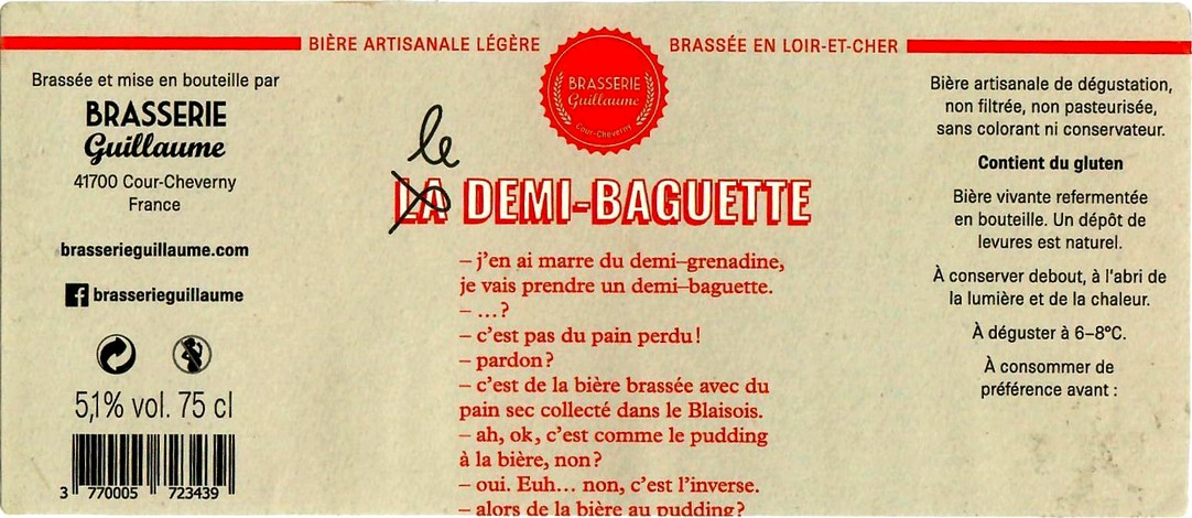 etiquette BRASSSERIE GUILLAUME 18