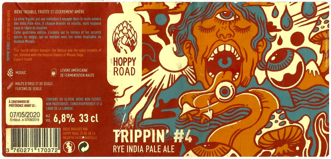 Etiquette BRASSERIE HOPPY ROAD 102