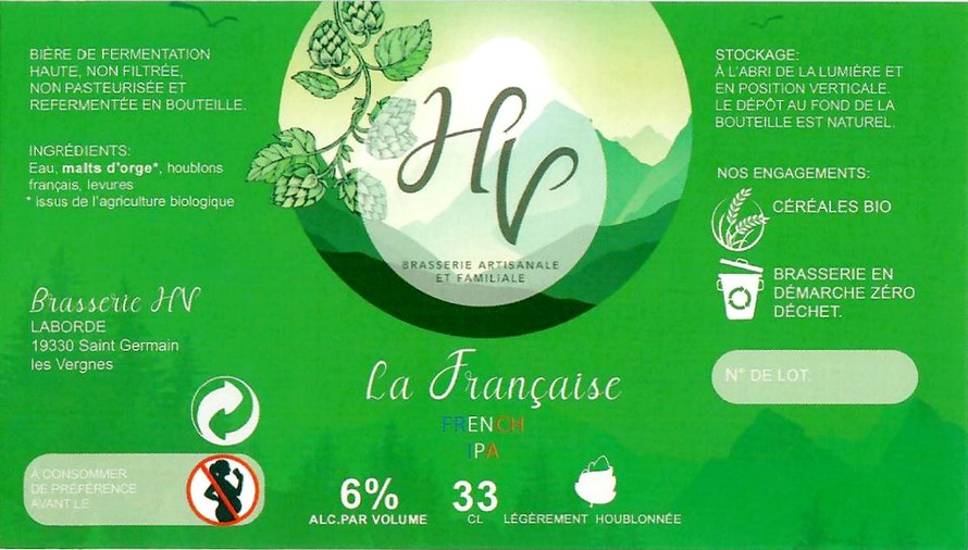 Etiquette BRASSERIE HV 09
