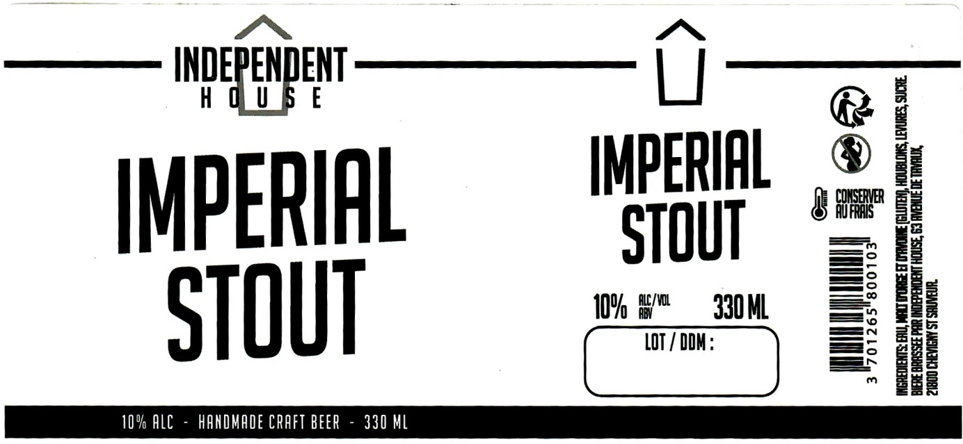 etiquette BRASSERIE INDEPENDENT HOUSE 17