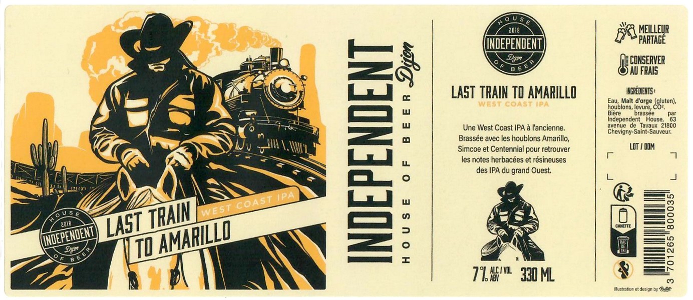 Etiquette BRASSERIE INDEPENDENT HOUSE 34