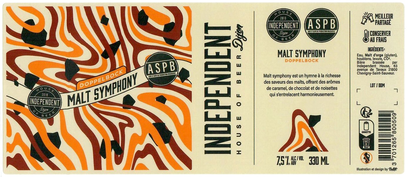 Etiquette BRASSERIE INDEPENDENT HOUSE 35