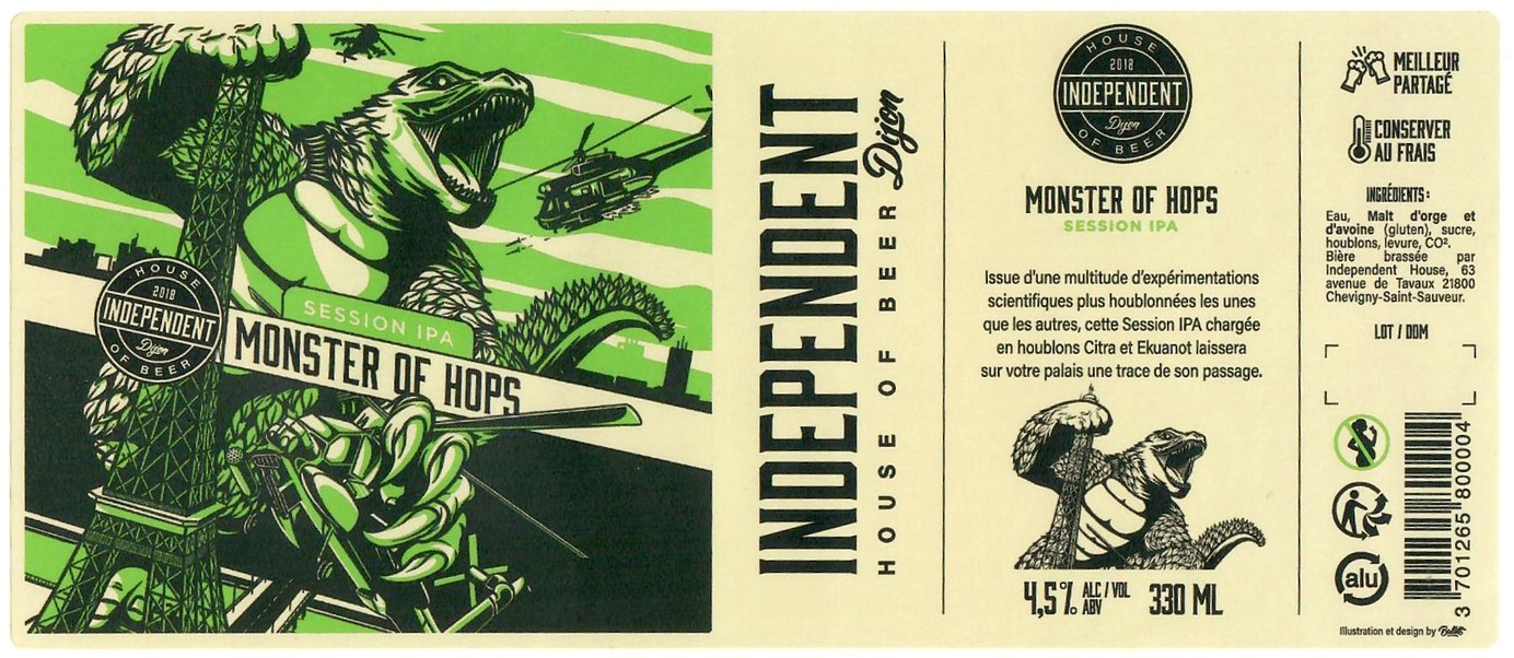 Etiquette BRASSERIE INDEPENDENT HOUSE 36