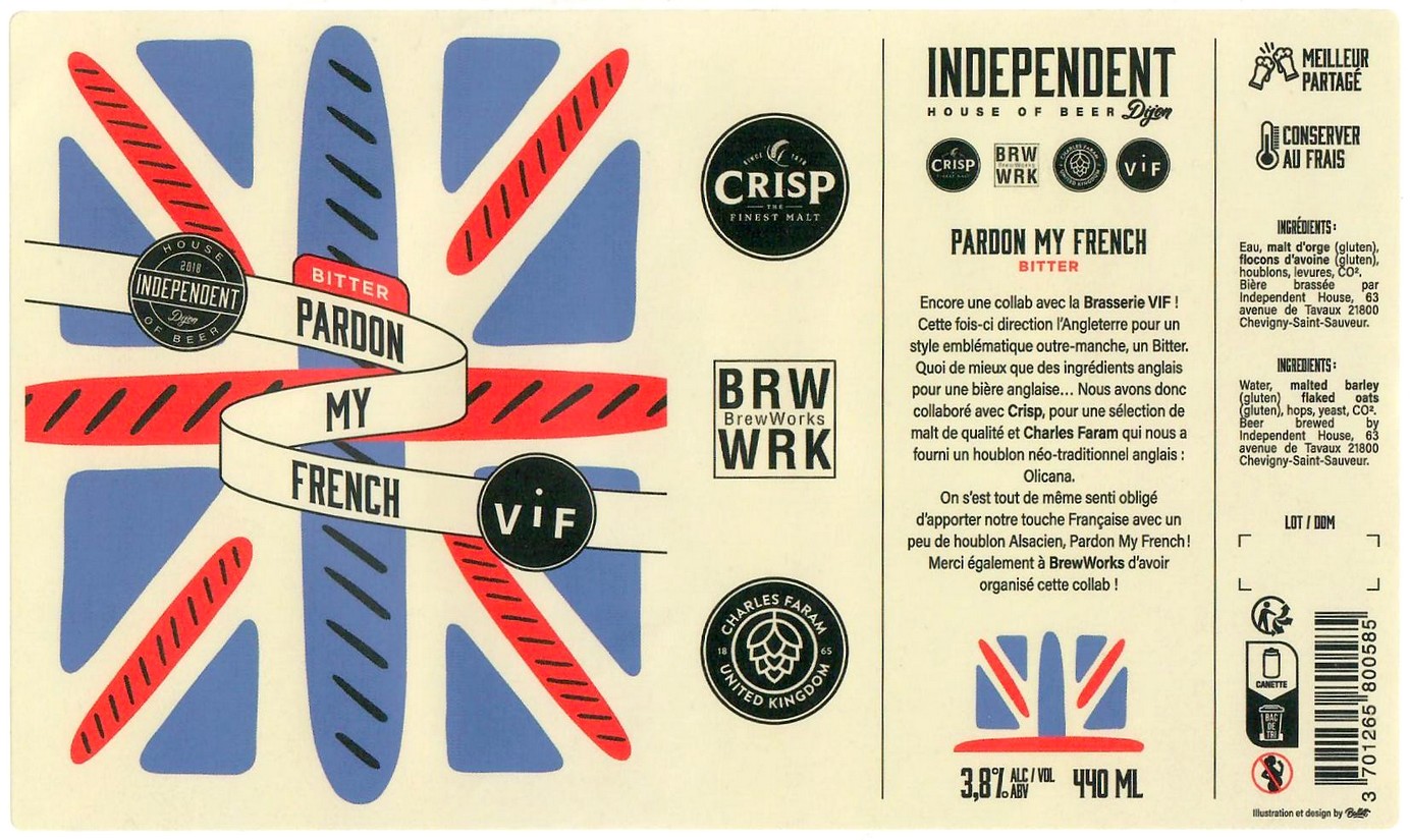 Etiquette BRASSERIE INDEPENDENT HOUSE 40