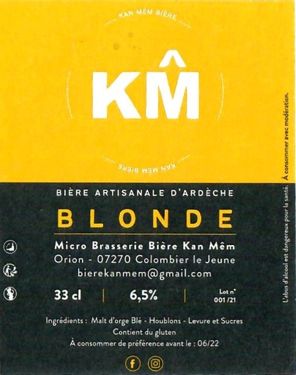 Etiquette BRASSERIE KAN MEM 01