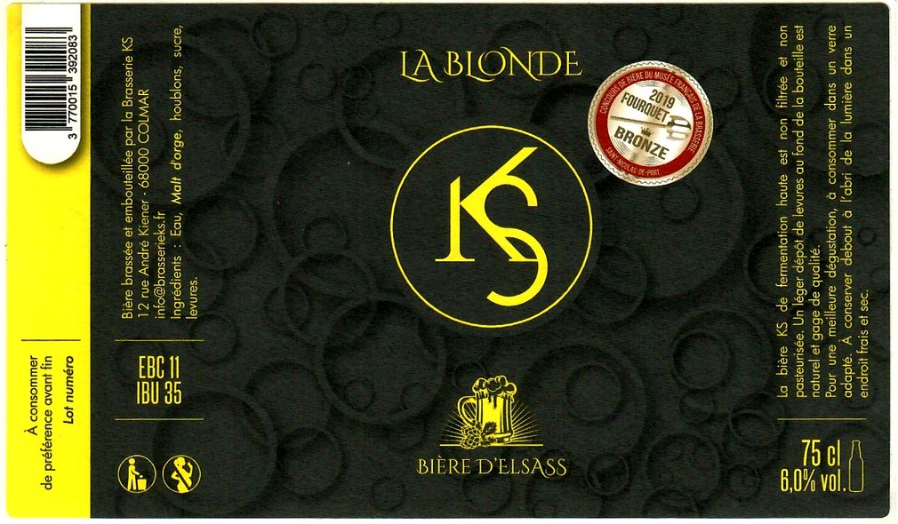 etiquette BRASSERIE KS 14