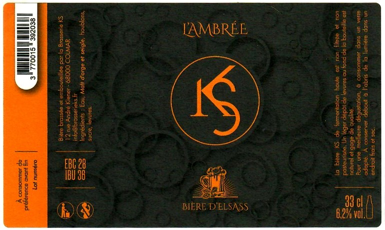 etiquette BRASSERIE KS 18