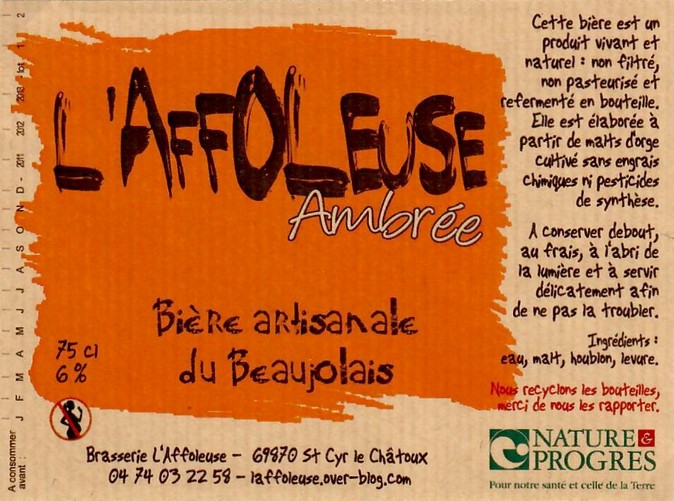 etiquette BRASSERIE L'AFFOLEUSE 03