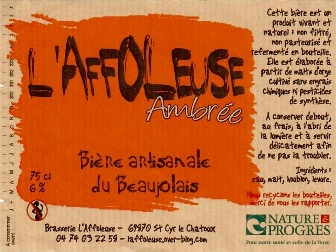 etiquette BRASSERIE L'AFFOLEUSE 05