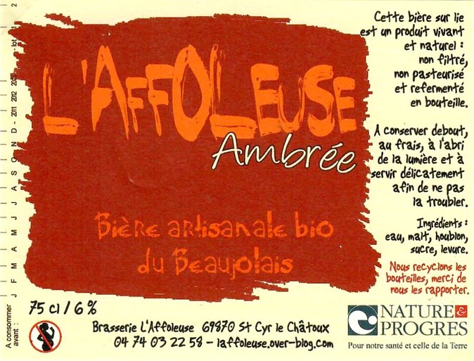 etiquette BRASSERIE L'AFFOLEUSE 08