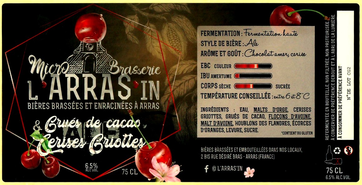 etiquette BRASSERIE L'ARRAS'IN 06