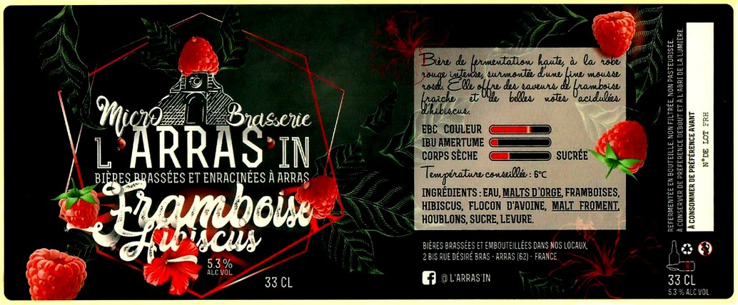 etiquette BRASSERIE L'ARRAS'IN 12