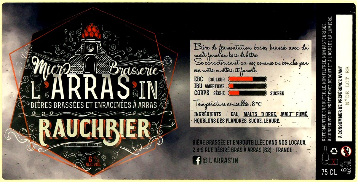 etiquette BRASSERIE L'ARRAS'IN 13