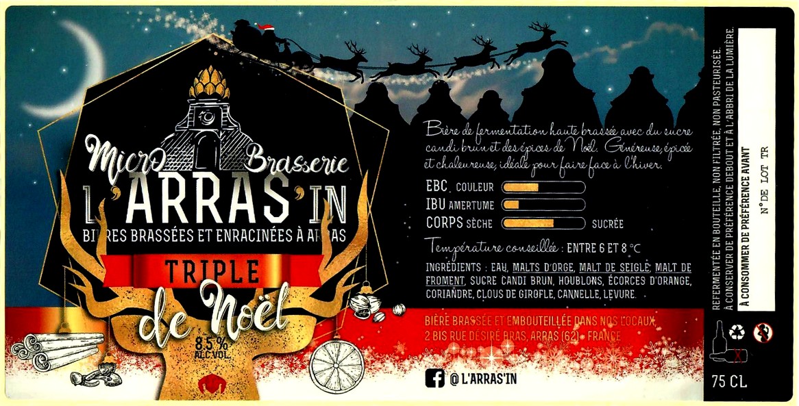 etiquette BRASSERIE L'ARRAS'IN 14