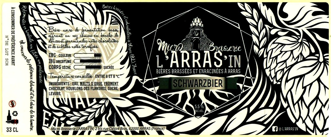 etiquette BRASSERIE L'ARRAS'IN 16