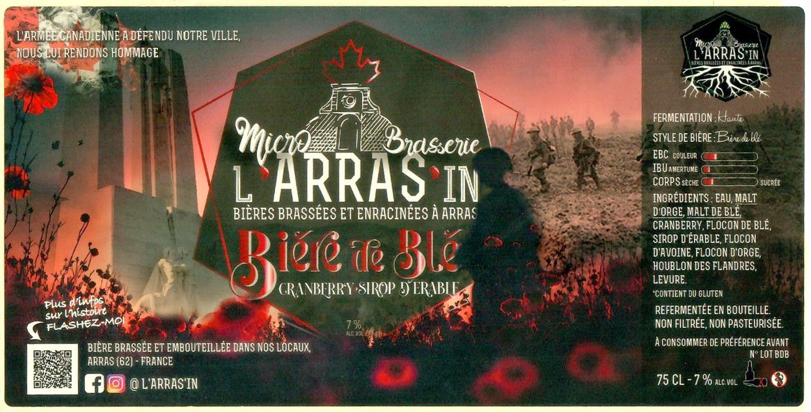 Etiquette BRASSERIE L'ARRAS'IN 48