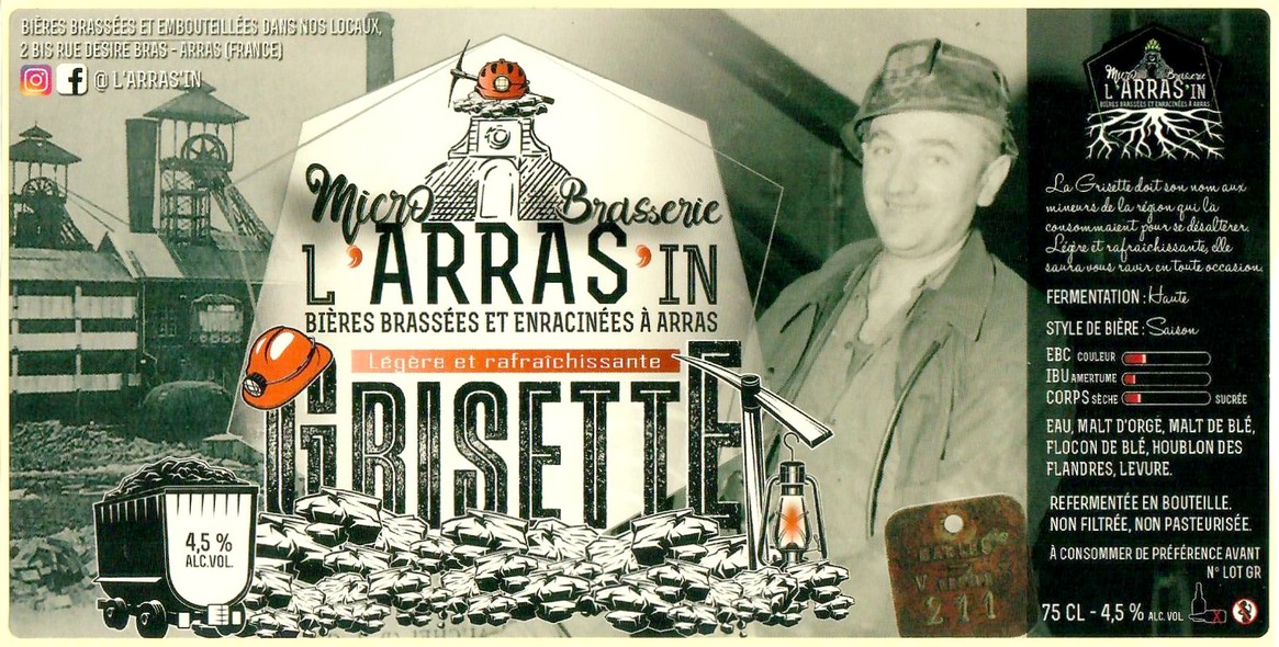 Etiquette BRASSERIE L'ARRAS'IN 51