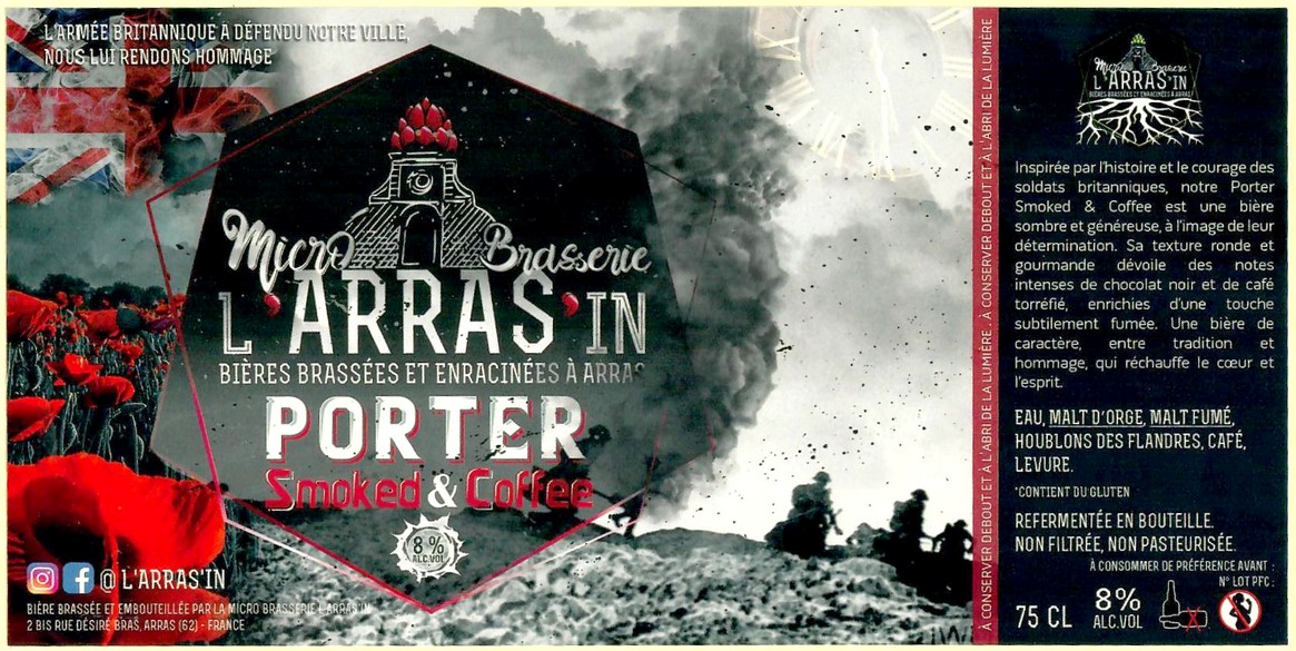 Etiquette BRASSERIE L'ARRAS'IN 71