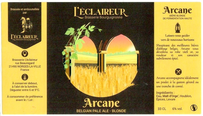 Etiquette BRASSERIE L'ECLAIREUR 02