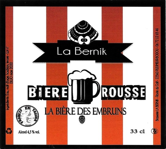etiquette BRASSERIE LA BERNIK 01