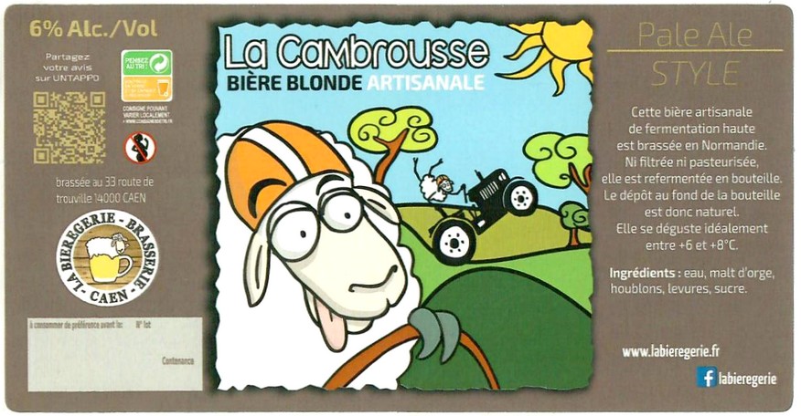 Etiquette BRASSERIE LA BIERGERIE 32