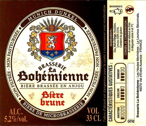 etiquette BRASSERIE LA BOHEMIENNE 03