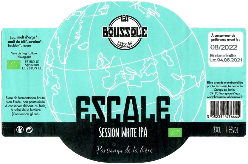 Etiquette BRASSERIE LA BOUSSOLE 13