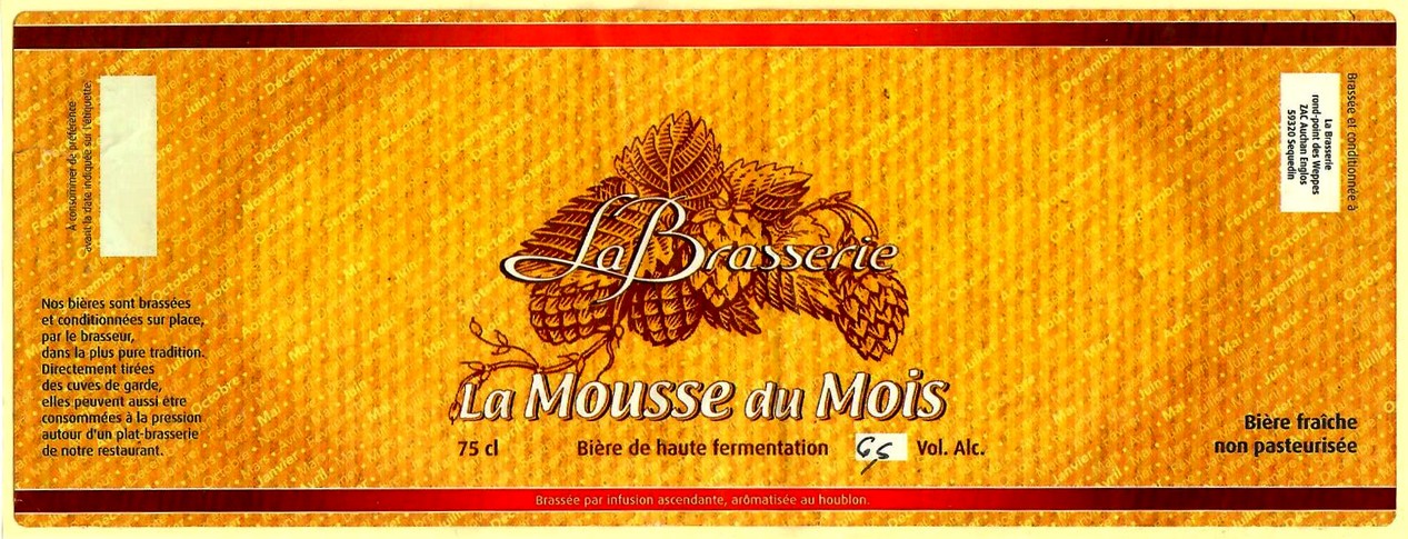 etiquette BRASSERIE LA BRASSERIE 08