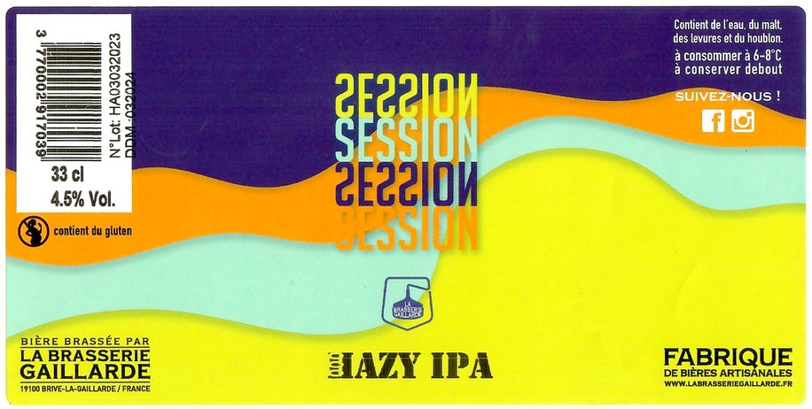 Etiquette BRASSERIE LA BRASSERIE GAILLARDE 70