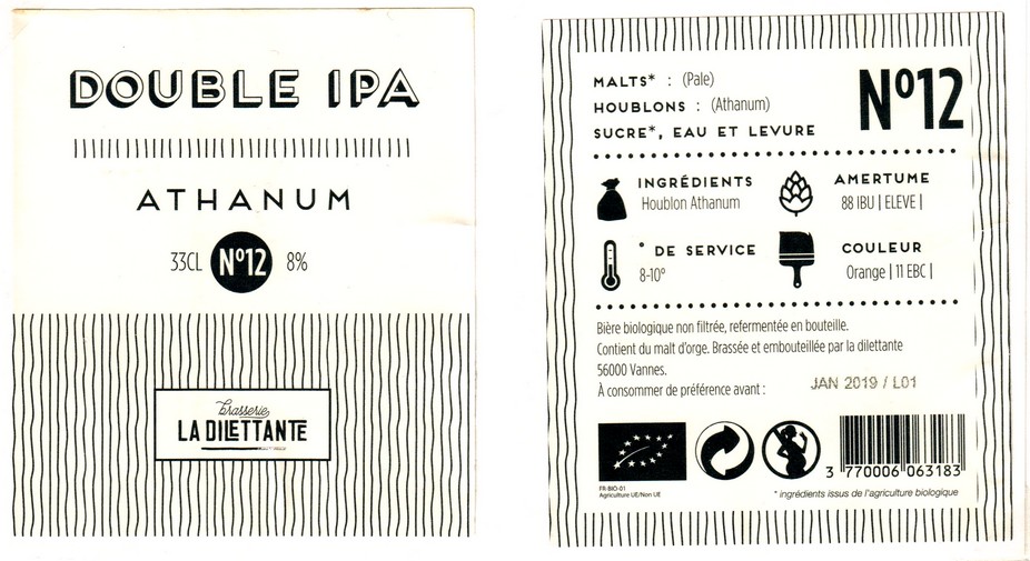 etiquette BRASSERIE LA DILETTANTE 10
