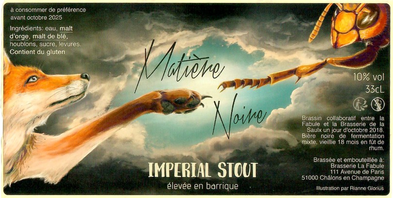 Etiquette BRASSERIE LA FABULE 19