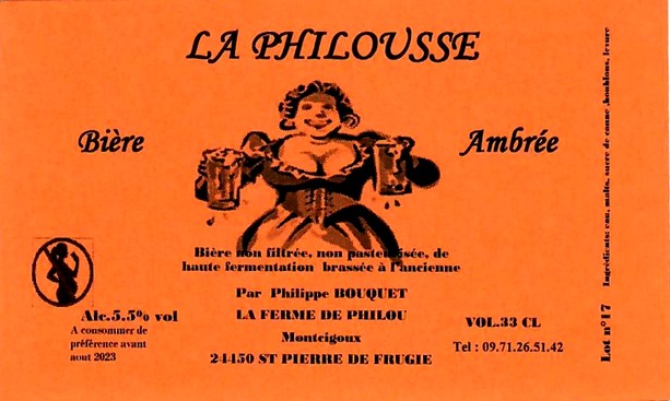 etiquette BRASSERIE FERME DE PHILOU 16