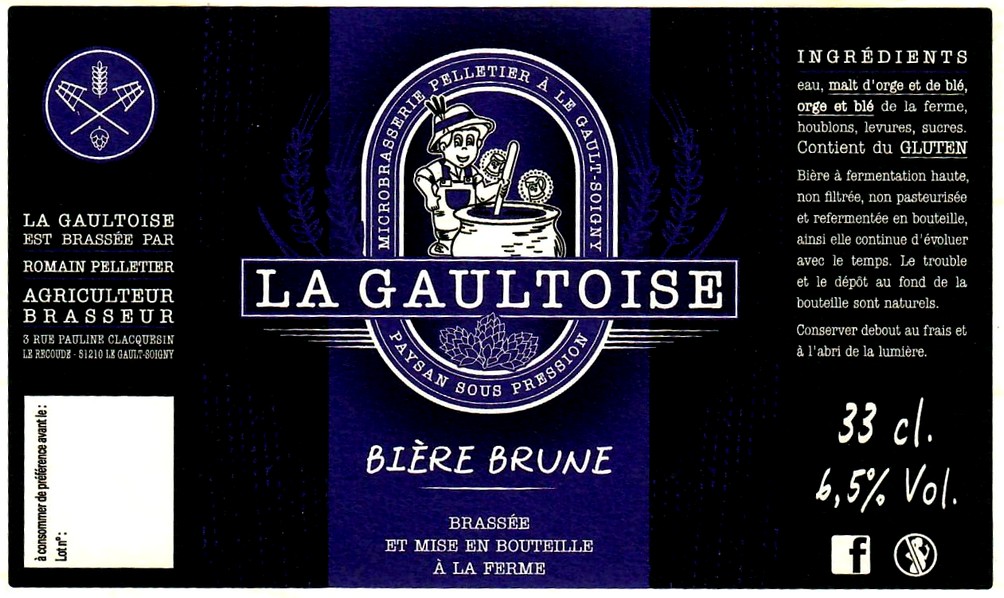 etiquette BRASSERIE LA GAULTOISE 02