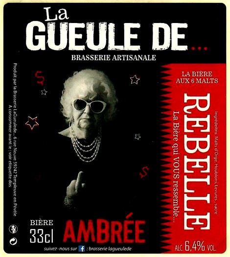 etiquette BRASSERIE LA GUEULE DE 09