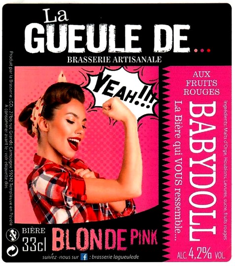 etiquette BRASSERIE LA GUEULE DE 10
