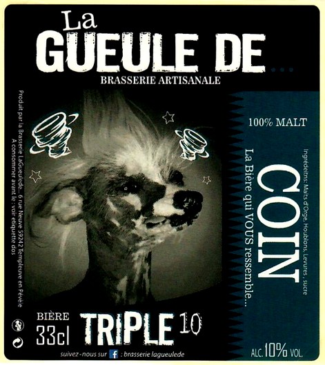 etiquette BRASSERIE LA GUEULE DE 11