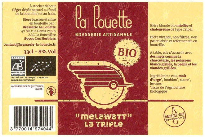 Etiquette BRASSERIE LA LOUETTE 03