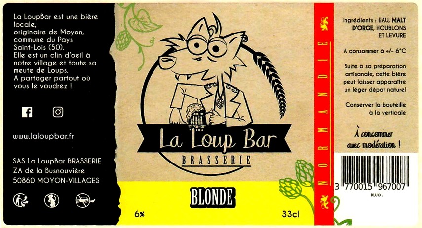 etiquette BRASSERIE LA LOUP BAR 02